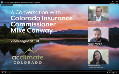 Thumbnail image of. video interview with Colorado Insurance Commissioner Mike Conway